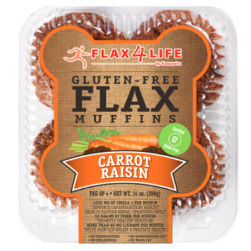 Flax4Life Carrot Raisin Flax Muffins Frozen