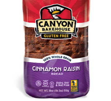 Canyon Bakehouse Cinnamon Raisin Bread Frozen 