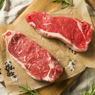 Organic Beef NY Strip Steaks Boneless