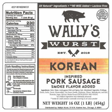Wally's Wurst Korean Sausage