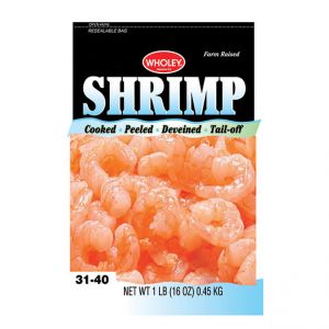 Wholey Cooked Shrimp Tail-Off 31-40 pieces