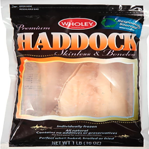 Wholey Premium Haddock Fillets - 1 lb