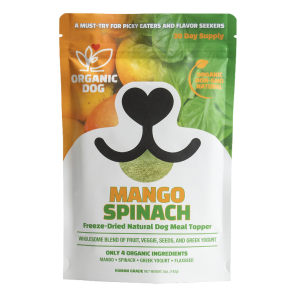 Organic Freeze-Dried Mango-Spinach Natural Dog Food Topper