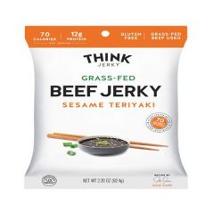 Think Jerky® Grass-Fed Beef Jerky Sesame Teriyaki 2.2oz Bag