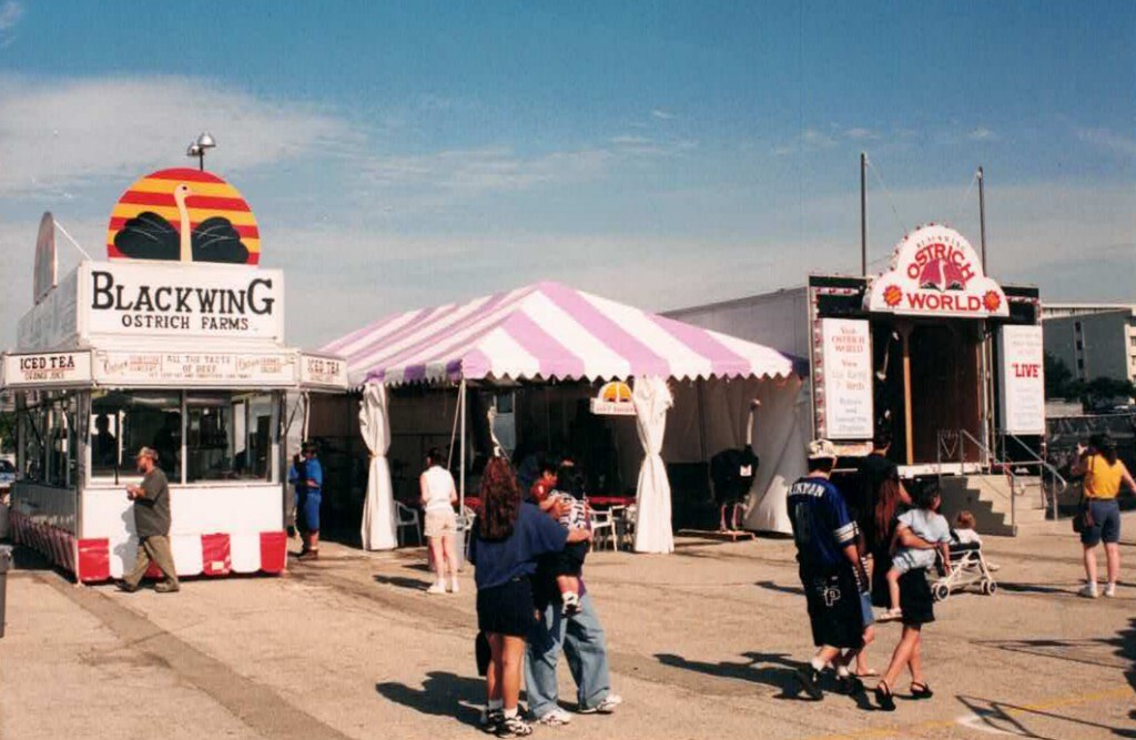 Blackwing Ostrich Farms and Ostrich World at a community fair